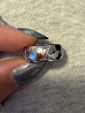 Silver Monogram Engraved Band Ring